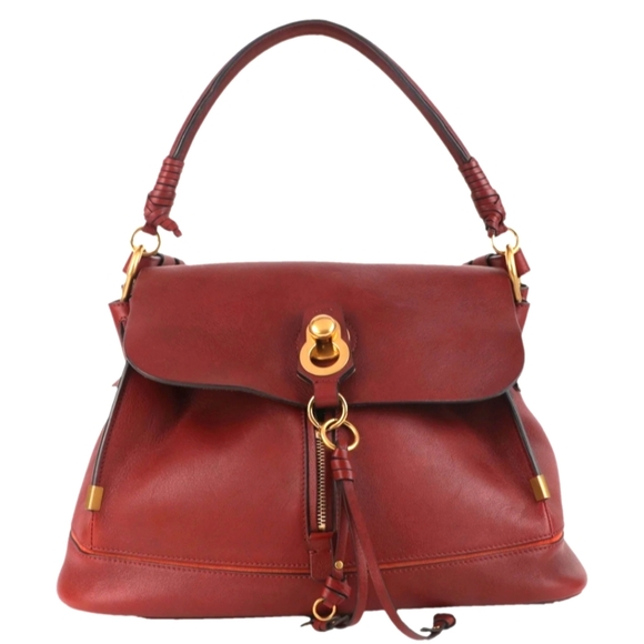 Chloé Owen Flap Bag Red Leather "Hard to find Color" ❤️ - Picture 1 of 8